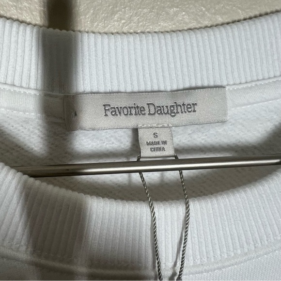 Favorite Daughter Mom of the Year Cotton Crewneck Sweatshirt Small White - Picture 6 of 11